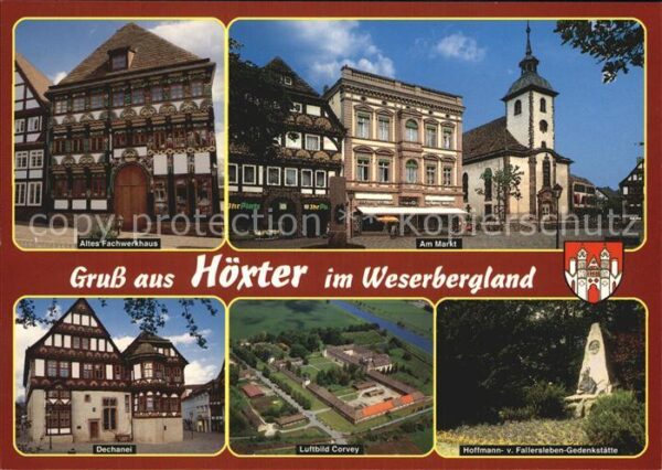 Hoexter Weser Fachwerkhaus Markt Kirche Hoffmann von