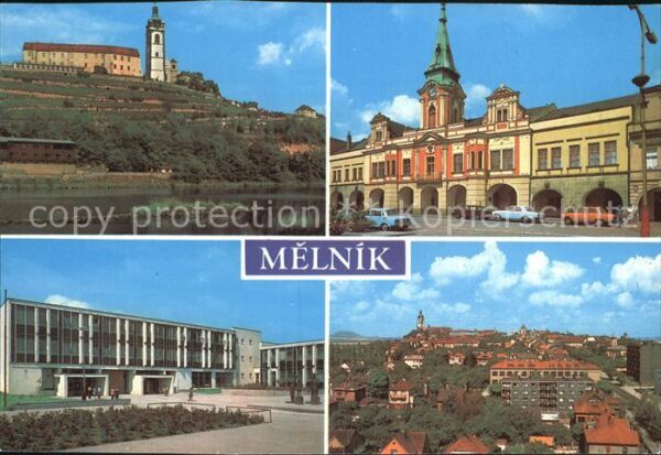 Melnik Tschechien Zamek Radnice Skola Stred mesta Schloss
