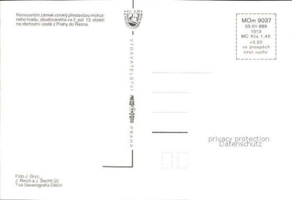 Horsovsky Tyn Schloss Häuserpartie Innenstadt Gemälde – Bild 2
