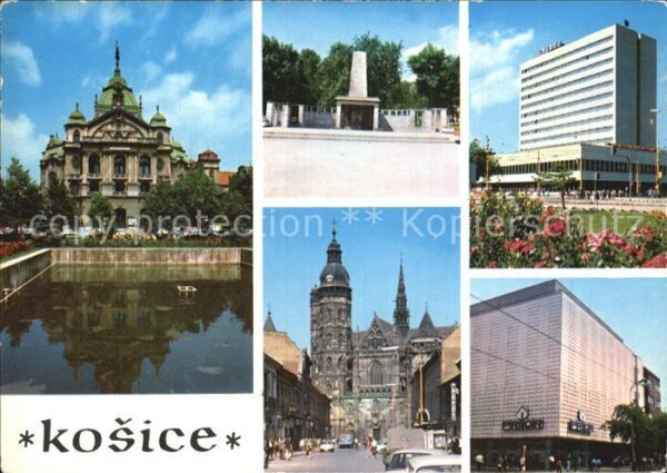 Kassa Kosice Kaschau Slovakia Statne divadlo Pomnik SNP Dom Hotel Obc