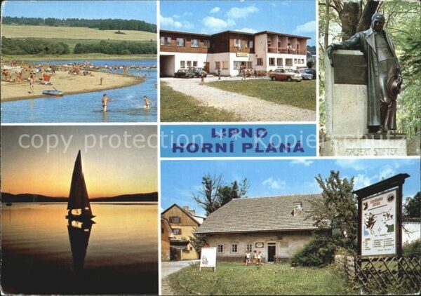 Lipno Horni Plana Stausee Badestrand Segeln G