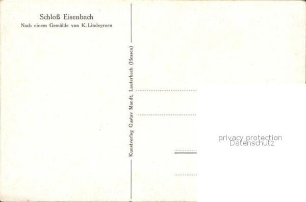 Schloss Eisenbach Künstlerkarte K. Lindegreen – Bild 2