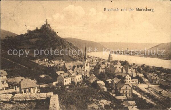Braubach Rhein mit Marksburg