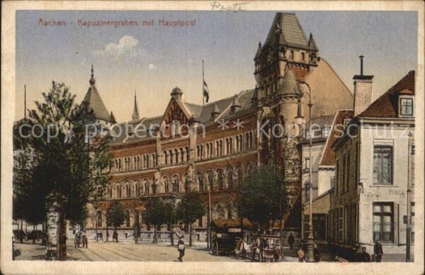 Aachen Kapuzinergraben mit Hauptpost