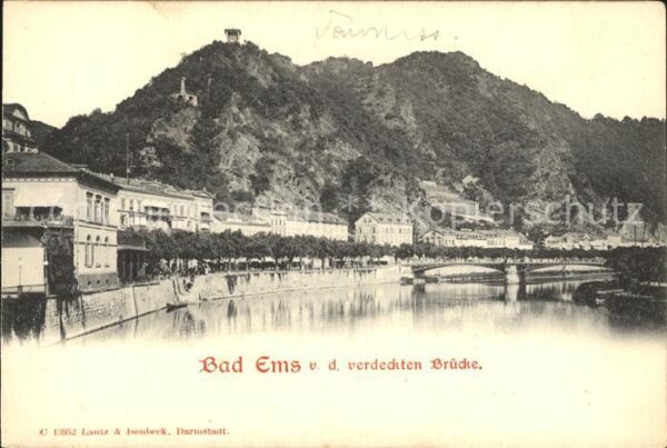 Bad Ems Blick von der verdeckten Brücke