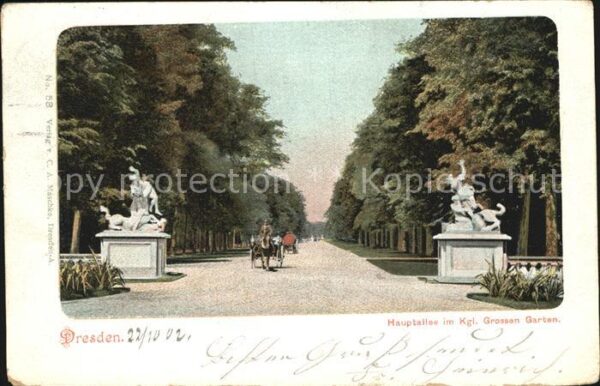 Dresden Hauptallee mit Grossen Garten
