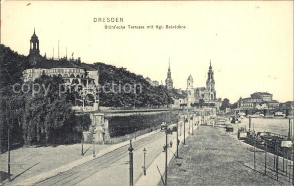 Dresden Brühlsche Terrasse mit Belverdere