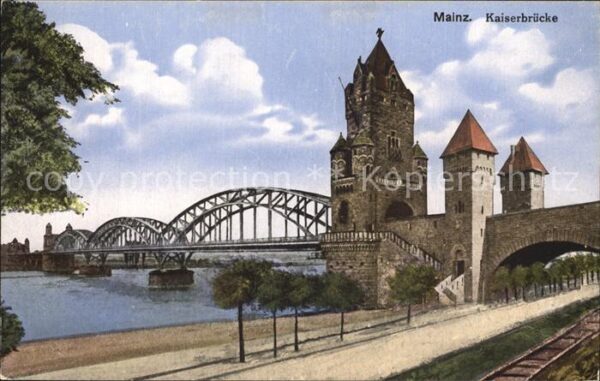 Mainz Rhein Kaiserbrücke