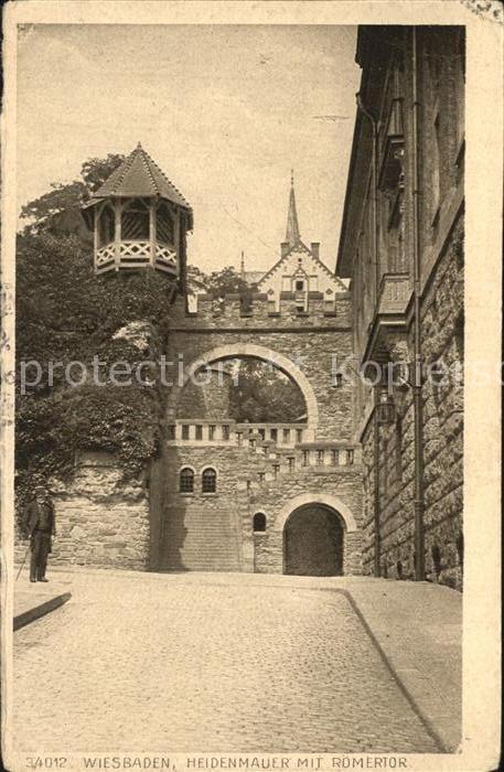 Wiesbaden Heidemauer mit Römertor
