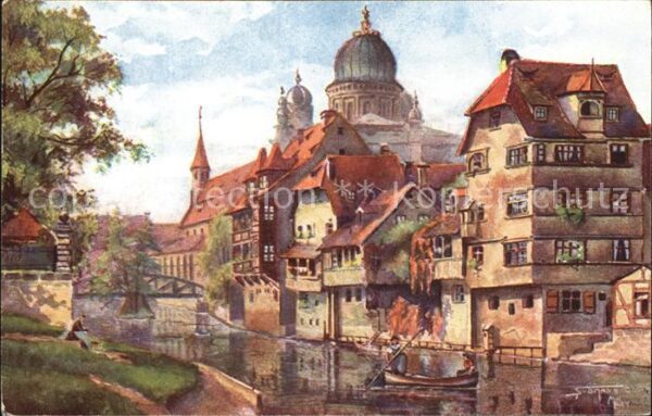 Nuernberg Insel Schütt Künstlerkarte