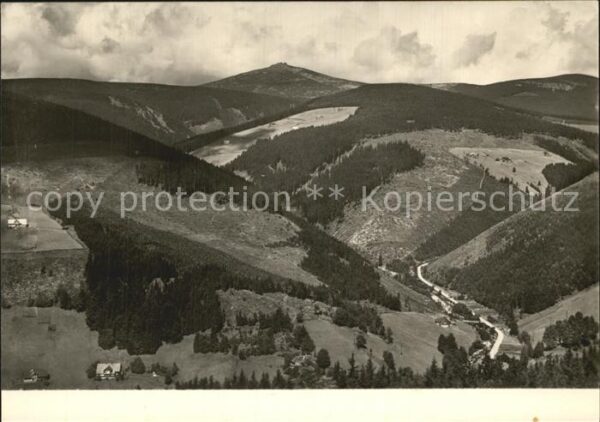 Krkonose Fliegeraufnahme Lvi hora