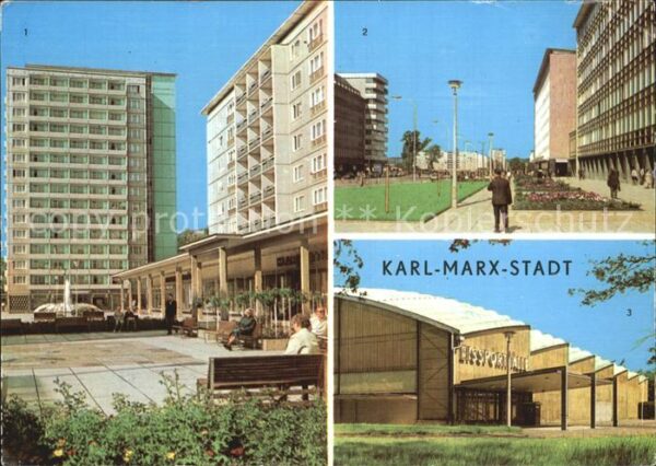 Karl-Marx-Stadt Rosenhof Brückenstrasse Eissporthalle