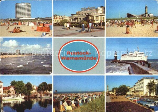 Warnemuende Ostseebad Strand Leuchtturm Mole Kurhaus Hotel Ne