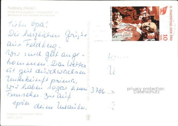 Feldberg Mecklenburg Erholungsheim Freundschaft – Bild 2