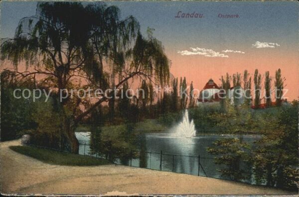 Landau Isar Ostpark Fontäne
