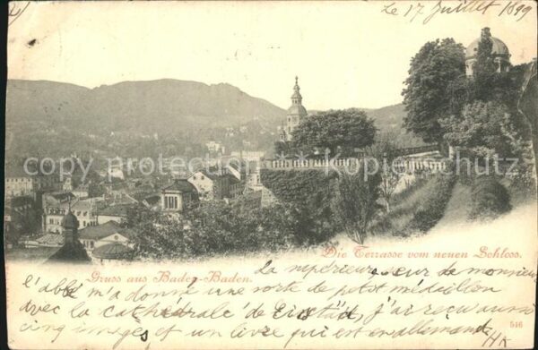 Baden-Baden Terrasse vom neuen Schloss