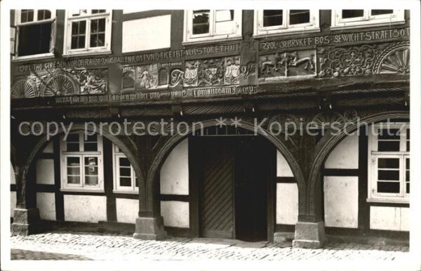 Schwalenberg Gebäude mit Holzschnitzerei