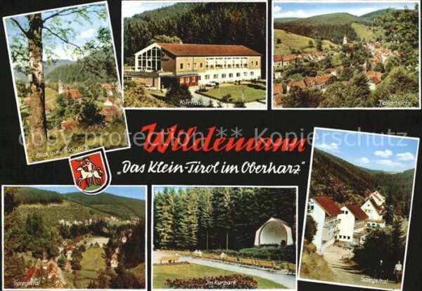 Wildemann Kirche Kurhaus Teilansicht Spiegeltal K