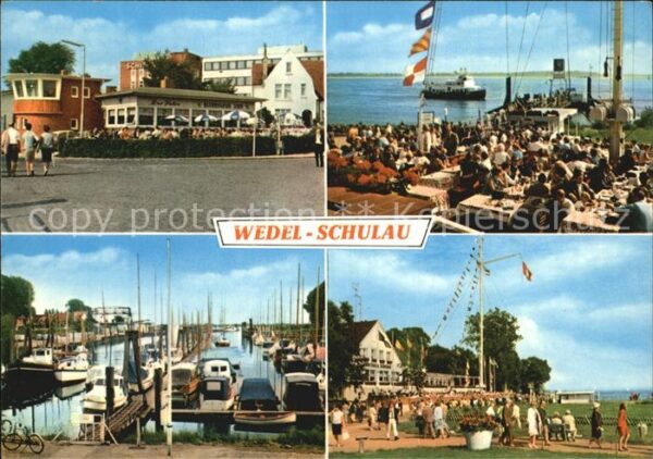 Schulau Wedel Gasthaus Zur Fähre Terrasse Hafenpartie