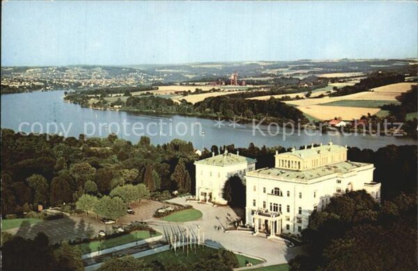 Essen Ruhr Villa Hügel mit Baldeneysee Fliegeraufn