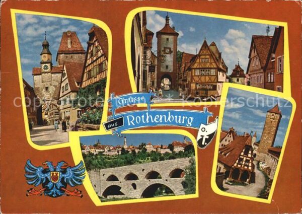 Rothenburg Tauber Markusturm Plönlein Doppelbrücke Alte S