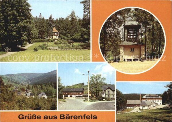 Baerenfels Erzgebirge Park Glockenspiel Teilansicht Milchbar