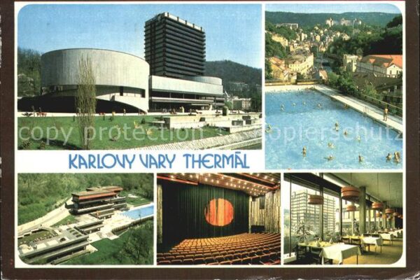 Karlovy Vary Celkovy pohled na mesto Termalni bazen