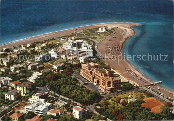 Rhodos Rhodes Aegaeis Stadtansicht Fliegeraufnahme