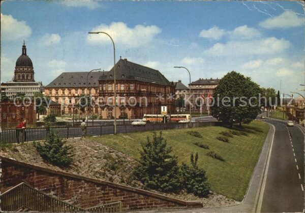 Mainz Rhein Kurfürstl Schloss und Christuskirche