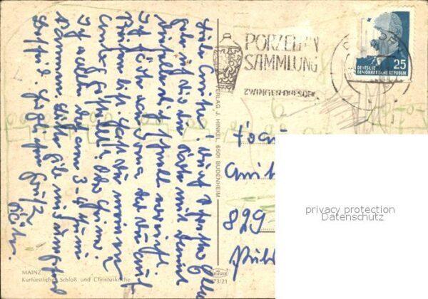 Mainz Rhein Kurfürstl Schloss und Christuskirche – Bild 2