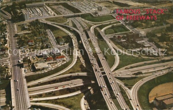 Autobahn Los Angeles California Fliegeraufnahme