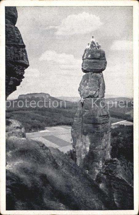 Klettern Bergsteigen Barbarine Pfaffenstein Sächsische Schwe