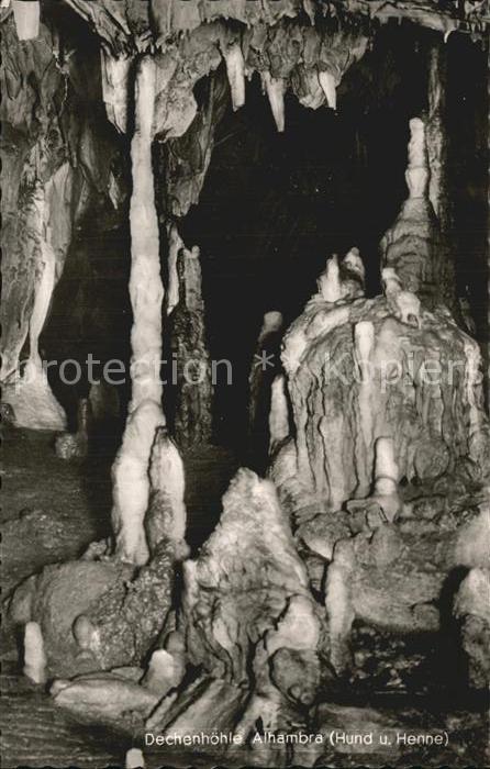 Hoehlen Caves Grottes Dechenhöhle Alhambra Hund und Henne