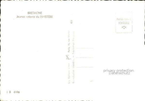 Trachten Frankreich Finistere Bretagne Kinder – Bild 2