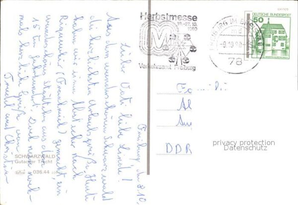 Trachten Schwarzwald Gutach Bollenhut - P O S T K A R T E - – Bild 2
