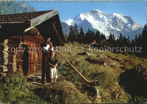 Alphorn Alphornbläser Wengen Sennenbub Jungfrau