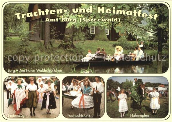 Trachten Burg Spreewald Hahnrupfen Fastnachtstan