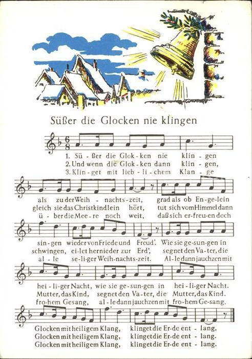 Liederkarte Süsser die Glocken nie klingen