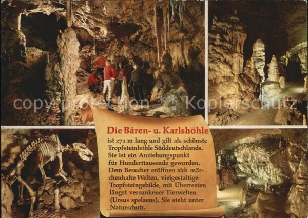 Hoehlen Caves Grottes Bärenhöhle-Karlshöhle Erpfingen