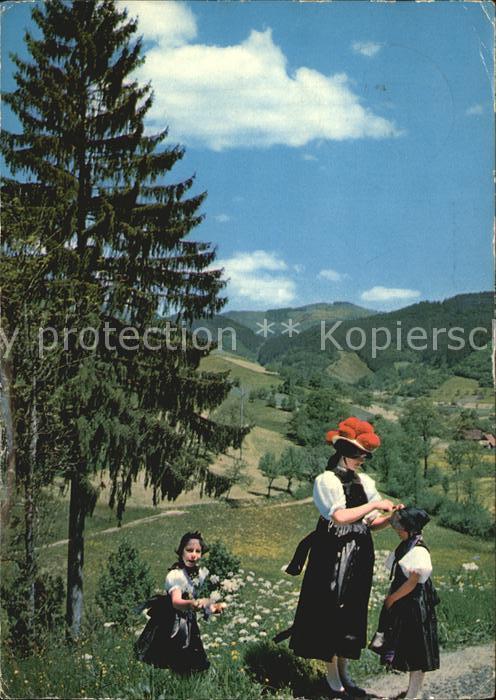 Trachten Schwarzwald Gutach Bollenhut - P O S T K A R T E -