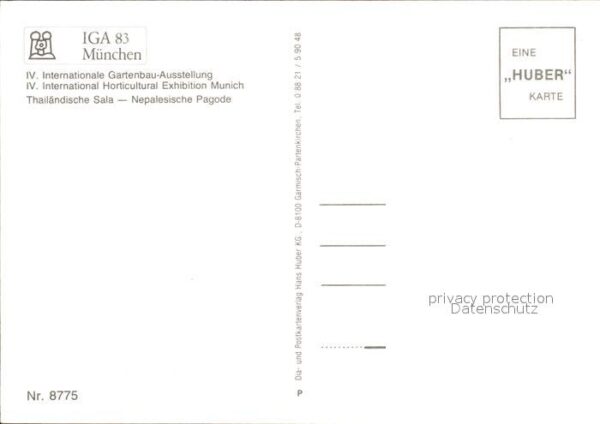 Gartenbauaustellung IGA 83 München Thailändische Sala Nepal – Bild 2