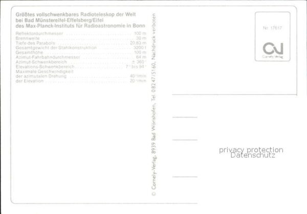 Astronomie Radioteleskop Bad Münstereifel-Effelsbe – Bild 2