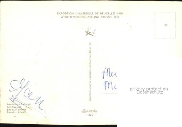 Exposition Universelle Bruxelles 1958 Avenue de Benelux – Bild 2