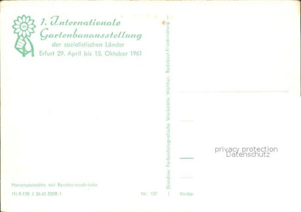 Gartenbauaustellung Erfurt Hauptgaststätte Rendezvousbrücke – Bild 2