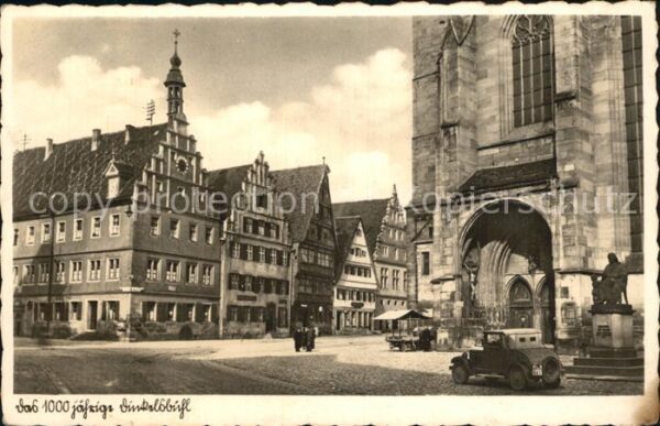 Dinkelsbuehl Marktplatz 1000jährige Stadt Denkmal