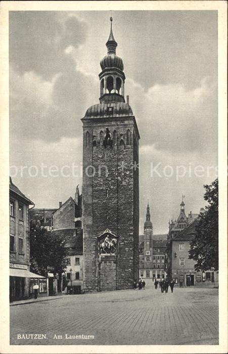 Bautzen Lauenturm Rathaus Silesia Karte Nr 1140