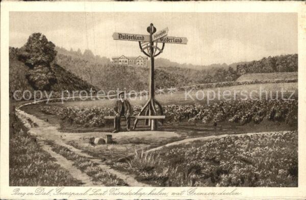Berg en Dal Grenspaal Grenze Deutschland Niederland