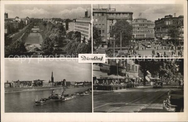 Duesseldorf Teilansichten Innenstadt Rhein Binnensc