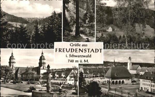 Freudenstadt Höhenluftkurort Schwarzwald Marktplatz