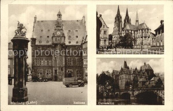 Marburg Lahn Rathaus Elisabethkirche Universität